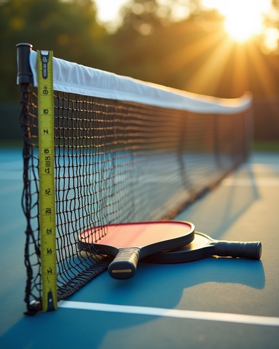 official pickleball net height