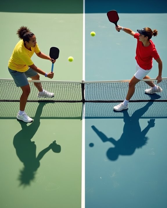 pickleball vs tennis differences