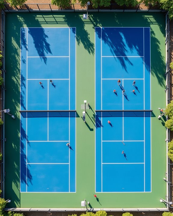 space efficient multi court design
